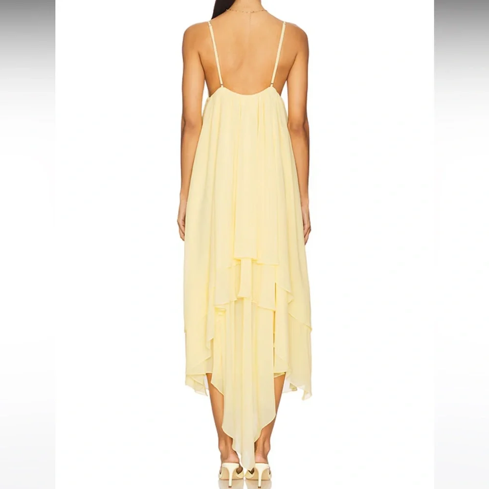 Lovers + Friends Pale Yellow Spaghetti Strap Midi Dress - Picture 2 of 7